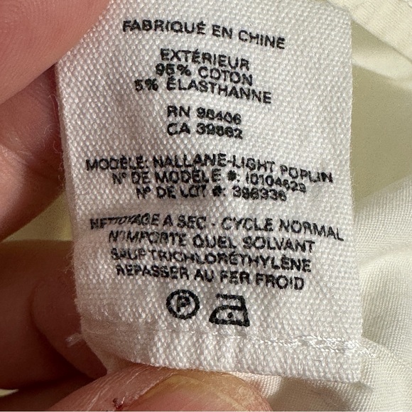 Theory "Nallane" white light poplin shift dress, size 2, sleeveless, summer - Picture 10 of 11